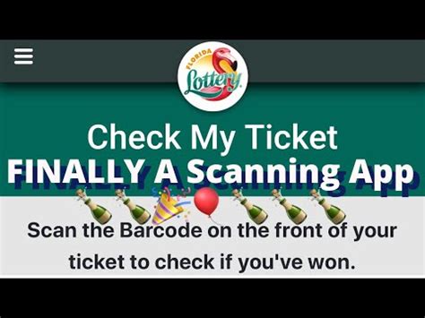 By Florida Lottery. . Fl lottery scanner